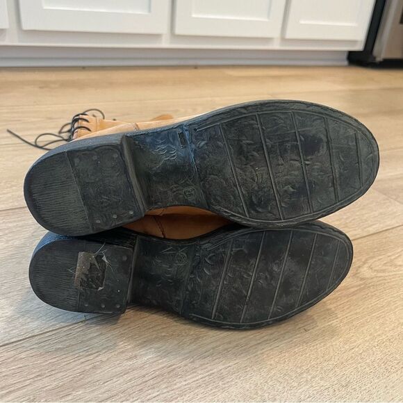 Sundance At A Glance Tan Suede Leather Lace Up Knee High Boot Size 36/5.5-6 - Picture 7 of 9